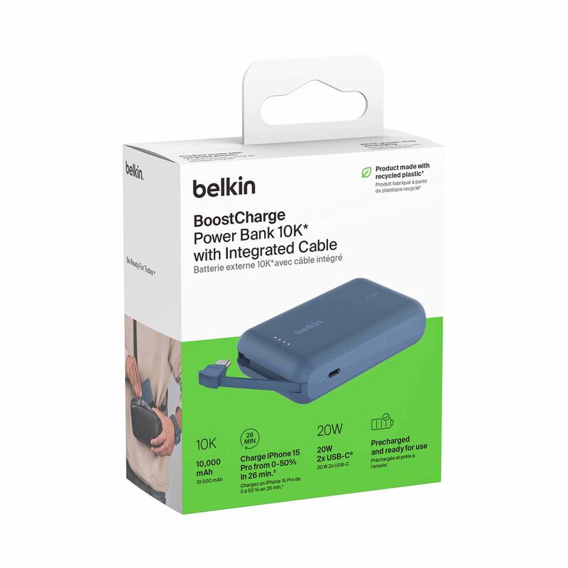 BELKIN Powerbank 10k W/ Cable Blue Pd 20w BPB021FQBL-image 4