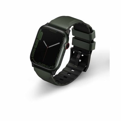 UNIQ Linus Airosoft Silicone Apple Watch Strap 49/45/44/42mm - Moss Green (green) UNIQ-45MM-LINUSGRN