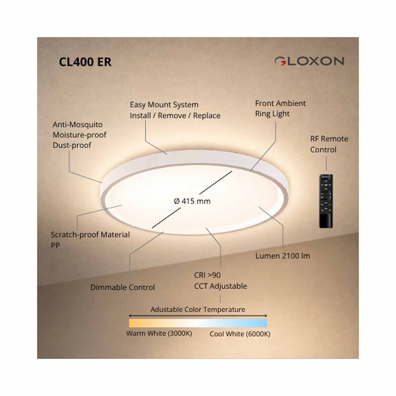 GLOXON Gloxon Led Ceiling Light CL400 ER-image 3
