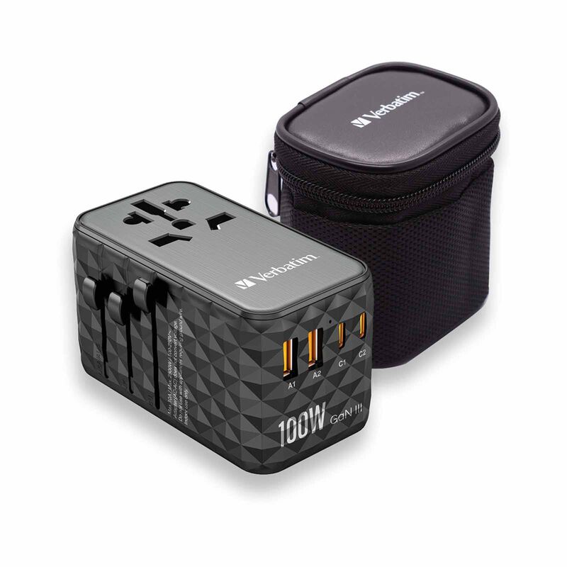 VERBATIM Uta-06 Gan Iii Universal Travel Adapter With 2 X Usb-c Pd 100w & Qc 4.0+ / 2 X Usb-a Qc 3.0 VM32121-image 1