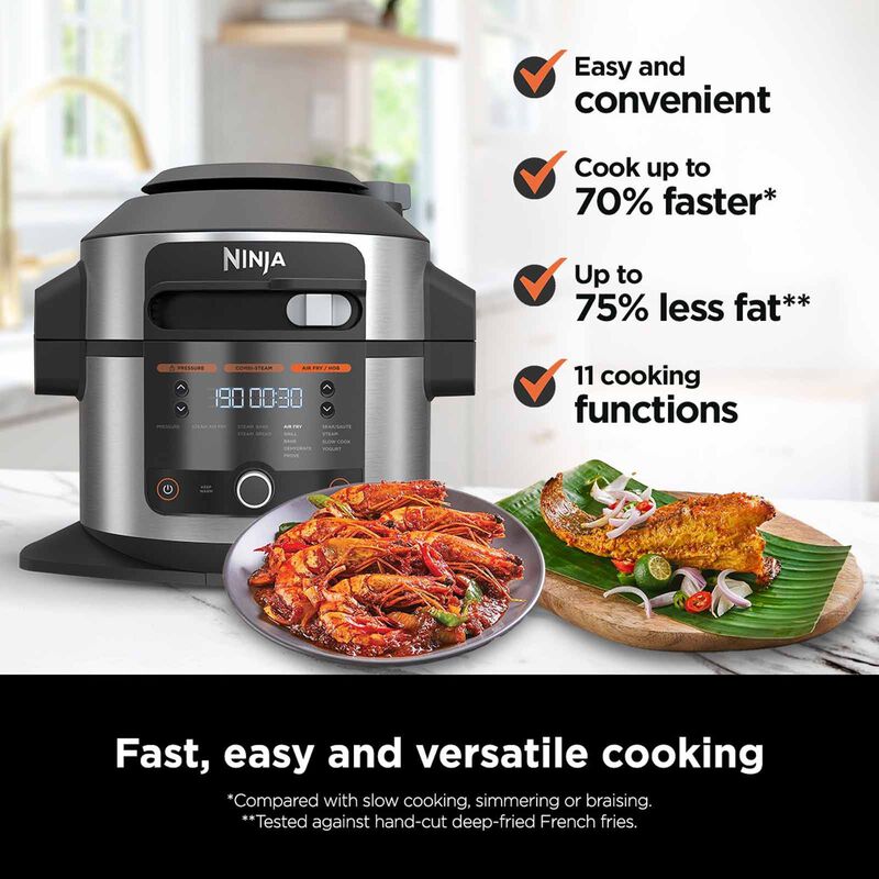 NINJA Foodi Smart 11-in-1 Multi Cooker With Smartlid OL550-image 2