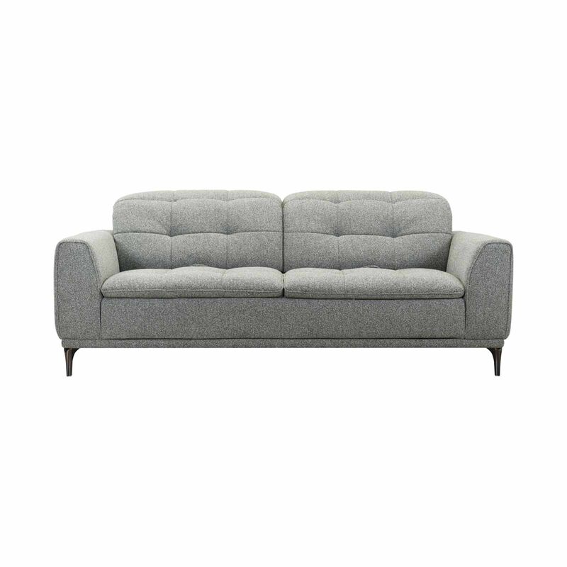 MUZE 3 Seater Pushback (fab) Green Fabric Sofa FERN-image 1