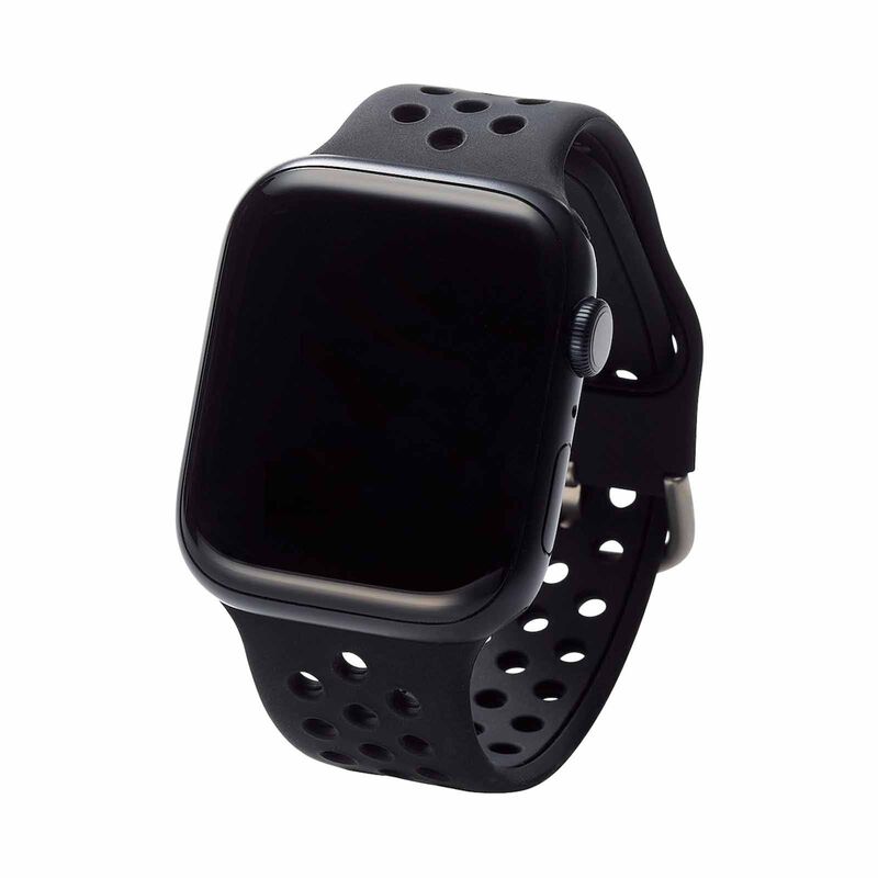 ELECOM Apple Watch Band 42-49 Mm Silicone (black) AW-45BDSCNBK-image 4