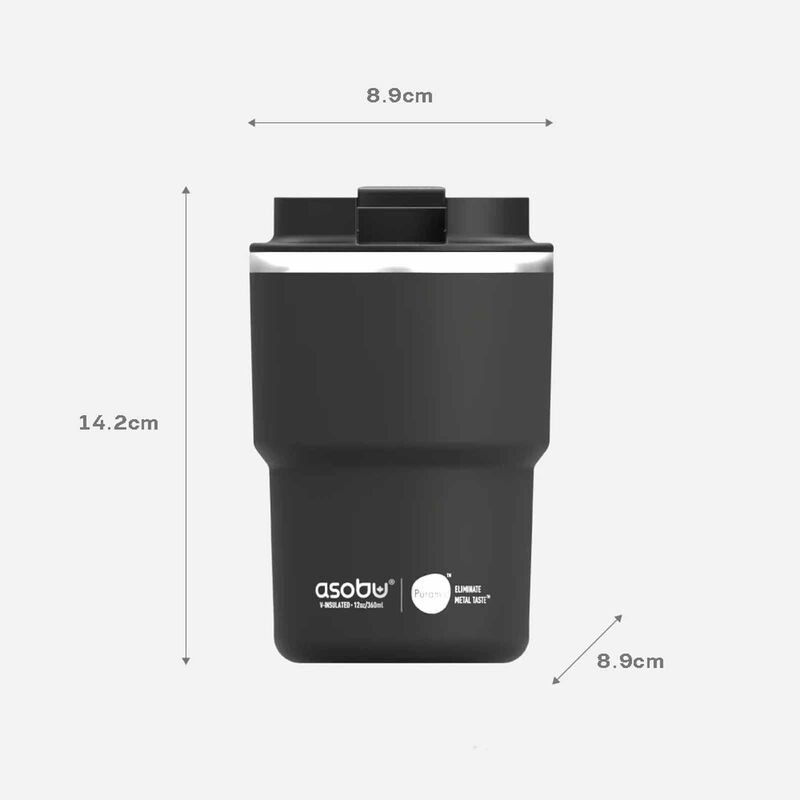 ASOBU Puramic Mini Pick-up Mug/cup Black 360ml ABF52BK-image 3