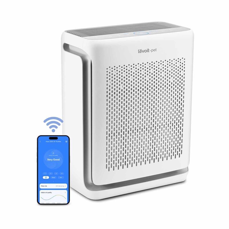 LEVOIT Vital 200s Pet Care H13 True Hepa Pet Fur Allergies Smart Air Purifier LV-VT200S-GY-image 5