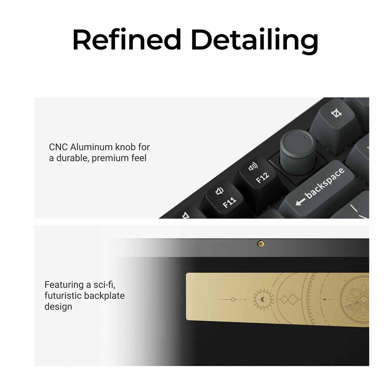KEYCHRON Q3 Ultra 8k 80% 87 Key Black Knob Rgb Hot-swap Silk Pom Banana Switch KYCN-Q3U-M4-image 6