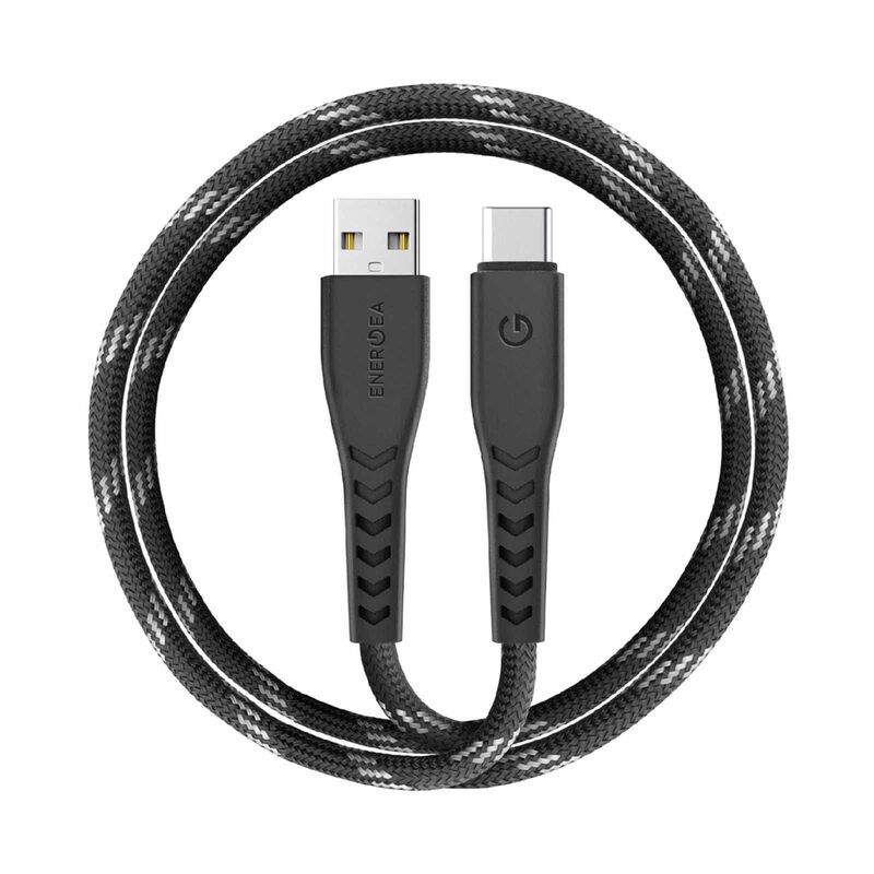 ENERGEA Nyloflex Usb2.0 Usb-a To Usb-c 5a Cable 3m Black CBL-NFAC3A-BLK300-image 1
