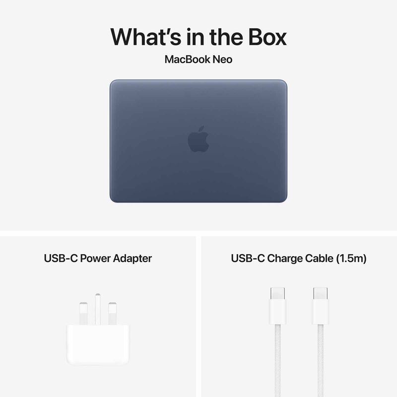 APPLE 13-inch Macbook Neo: A18 Pro Chip With 6-core Cpu And 5-core Gpu, 8gb, 512gb Ssd, Touch Id - Indigo MHFG4ZP/A-image 6