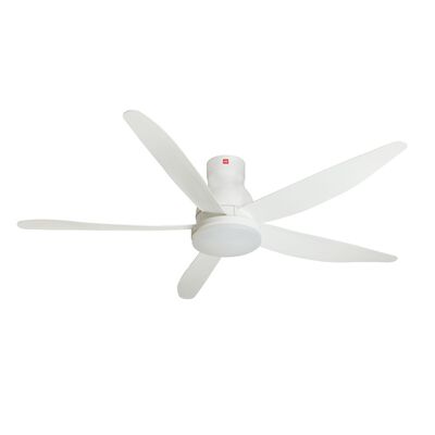 KDK 60 In Dc Ceiling Fan With Led Light (white) U60FWS(WH) SHORT ROD