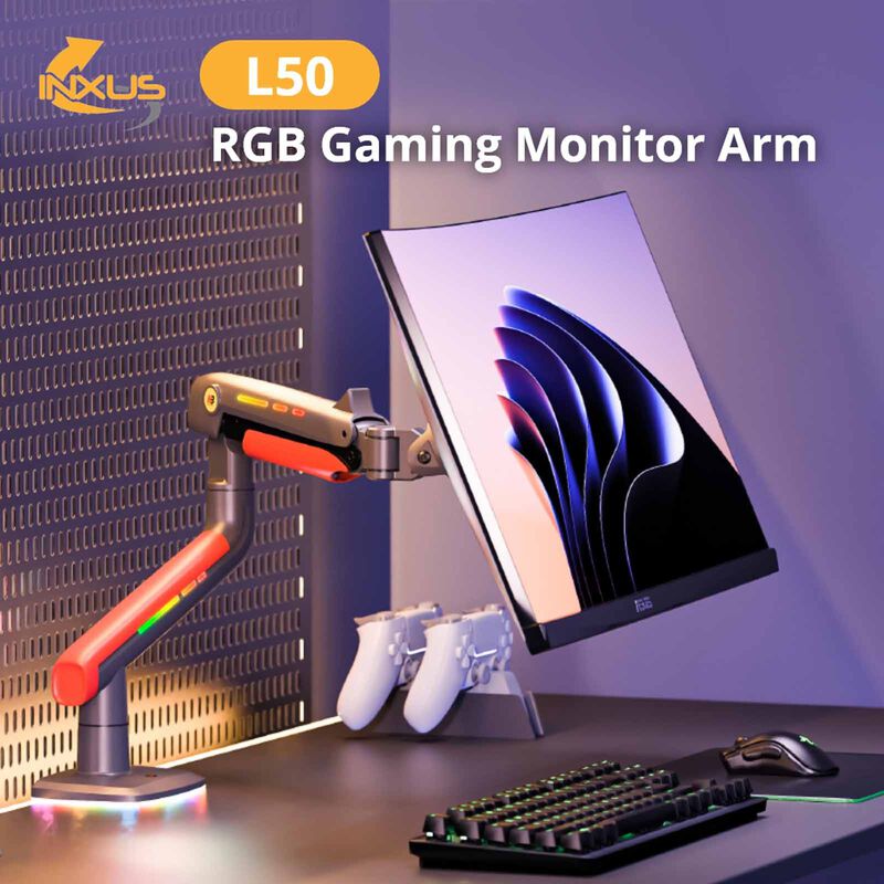 NORTHBAYOU L50 Gaming Monitor Arm Red L50 RED-image 4