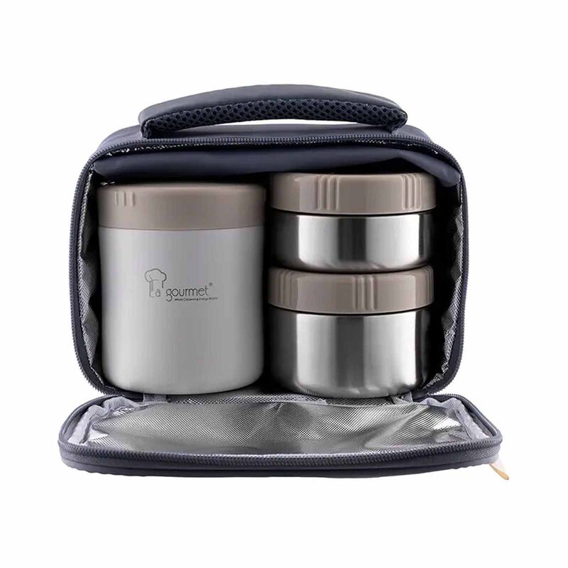 LA GOURMET Autumn Lunch Box Set - Beige LGATN436405-image 1