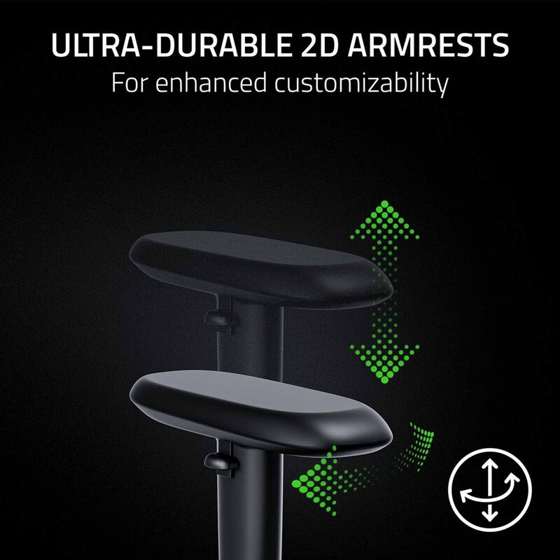 RAZER Iskur V2 X Newgen - Ergonomic Gaming Chair W Breathable Comfort - Black/green RZ38-05310700-R3CA-image 3