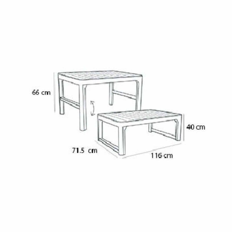 ALLIBERT Orlando 4 Seater Outdoor Sofa Set Cappuccino (exclude Installation) D-AB-39-6525-image 5