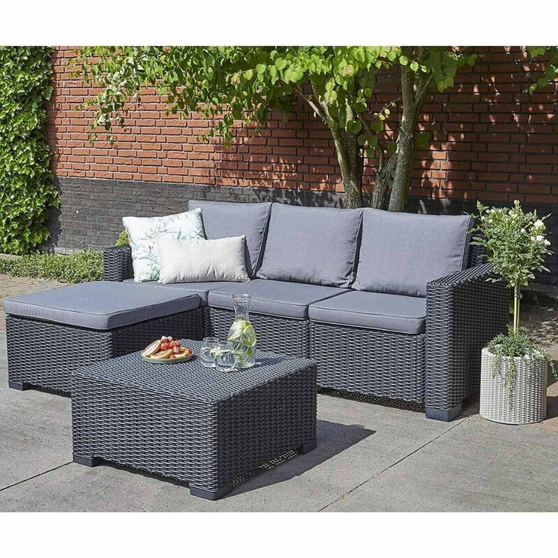 ALLIBERT California 3 Seater Lounge Set Graphite (exclude Installation) D-AB-39-2692-image 3
