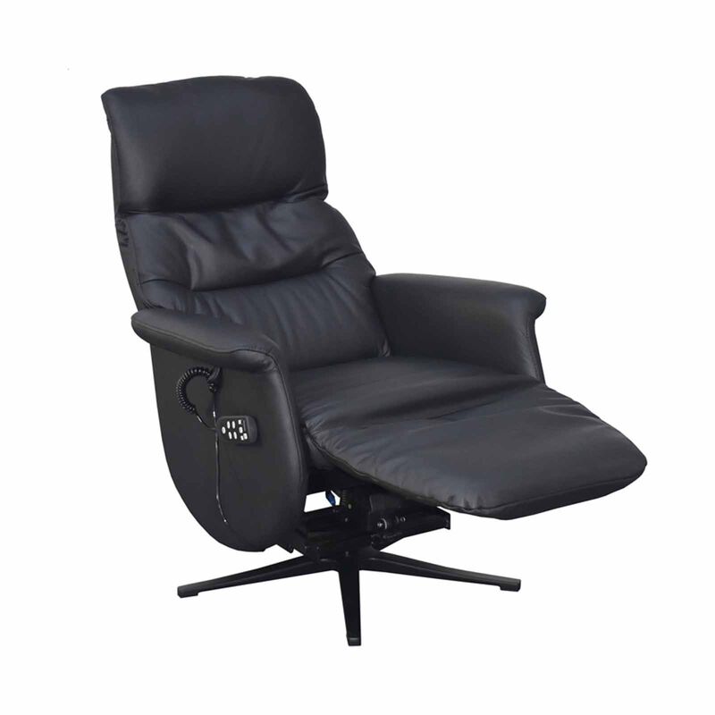 Power Lift Massage Chair (hl) Black Half Leather JORUNN-image 7