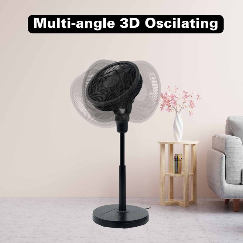 UNIDEN 12 In 3d Oscillating Dc Stand Fan (japan) - Black AF5120-image 5