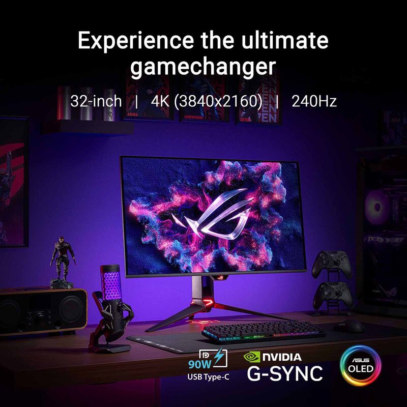 ASUS 32in Rog Swift Oled Uhd 240hz Gaming Monitor PG32UCDM-image 4