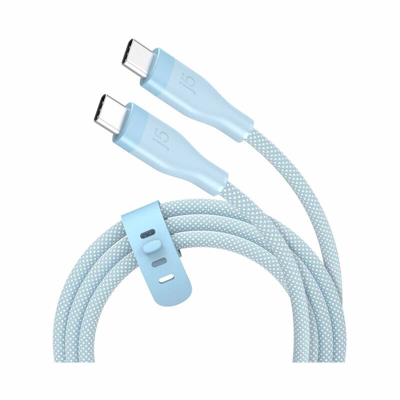 J5CREATE Usb-c 60w Ultra Soft Double-braided Fast Charging Cable (airy Blue) JUCX18L18C-image 1