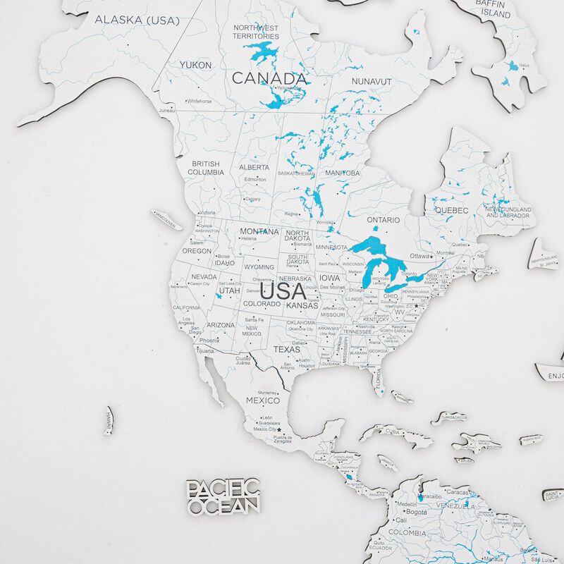 2d Wooden World Map White S ENJOY THE WOOD-image 4