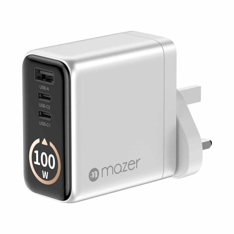 MAZER Aiprestige Gan Pd100w 2c1a With Travel Plugs-silver M-AI-G100W-V7-SV-image 4