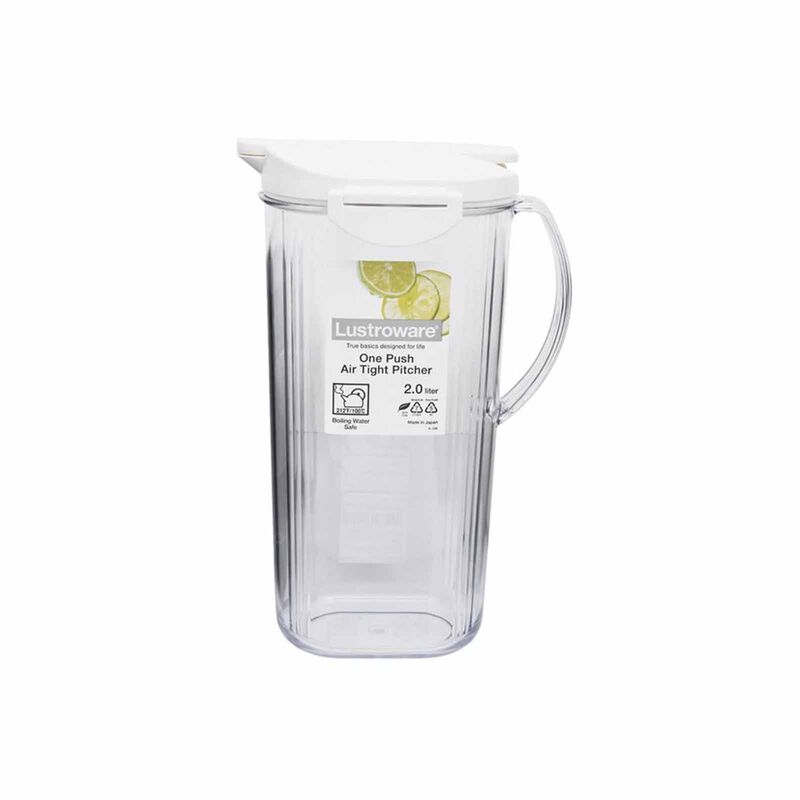 LUSTROWARE Water Pitcher (2.0l) - White Clear K-296-AW-image null