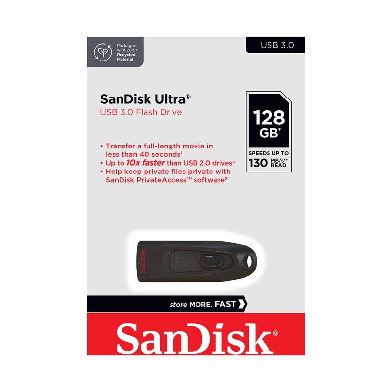 SANDISK Ultra Usb 3.0 Flash Drive,cz48 128gb Black, Stylish Sleek Design SDCZ48-128G-U46-image 5