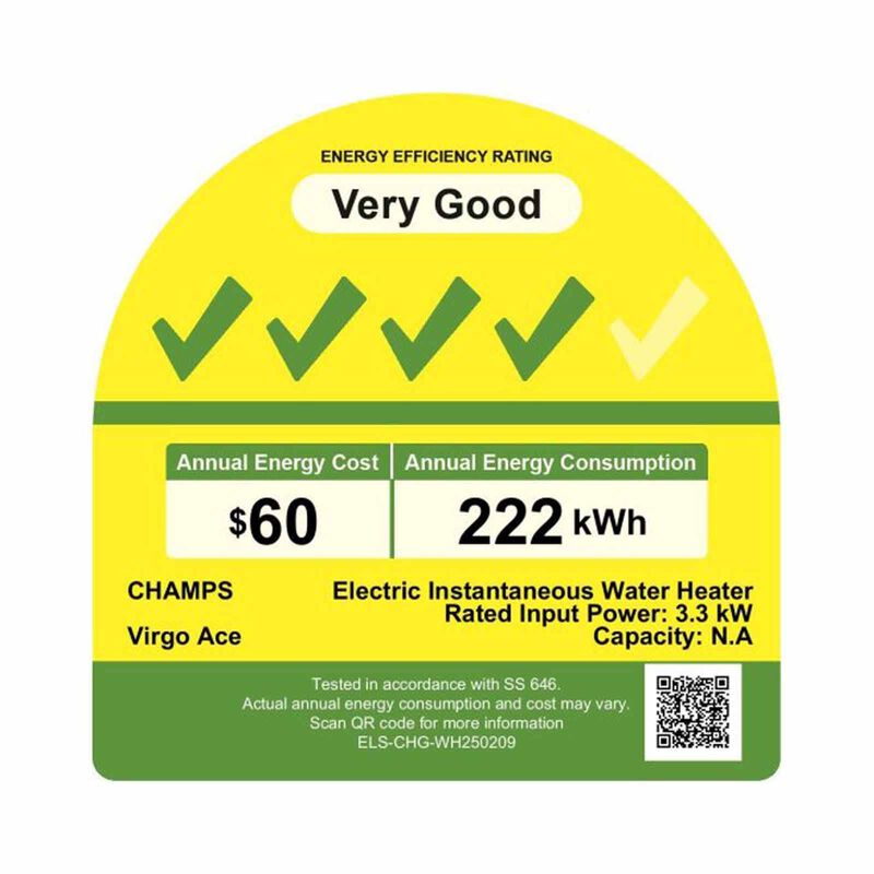 CHAMPS Instant Water Heater - Gun Metal VIRGO ACE - GUN METAL-image 3