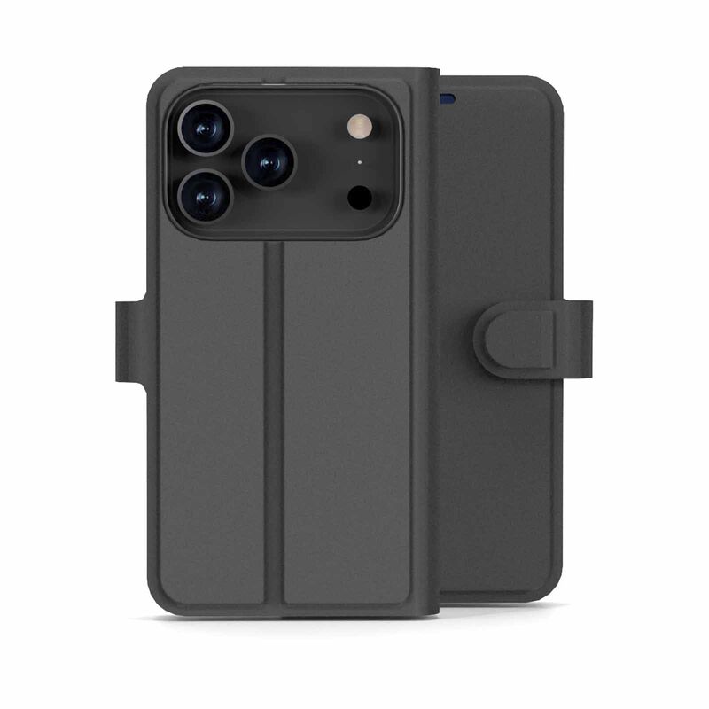 N.BRANDZ Folio Leather Wallet Case For Iphone 17 Pro-black N-FOLIO-IP17P-BK-image 1