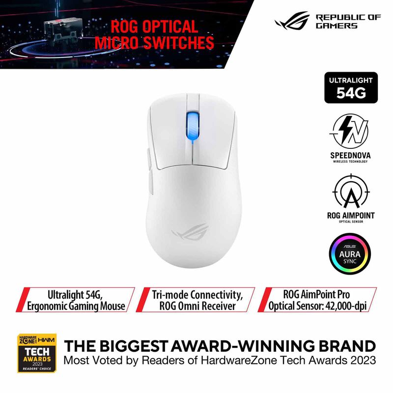 ASUS P714 Rog Keris Ii Wl Ace/wht ROG KERIS II ACE WHITE-image 6