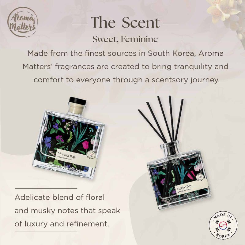 AROMA MATT Marina Bay Reed Diffuser 4.05 Fl.oz (120ml) BOTTLE120-MARINA BAY-image 3