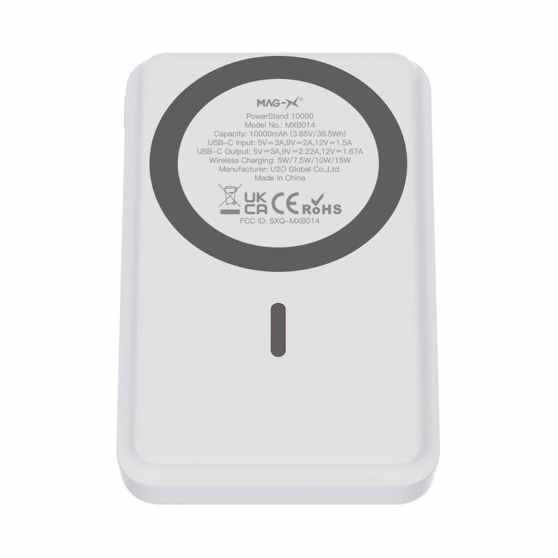 IWALK Powerstand 10000mah Qi2 Magnetic Wireless Fast Charger With Multi-angle Adjustable Stand White MXB014-002A-image 1