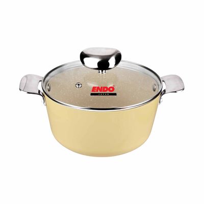 ENDO Wagashi 20cm Stockpot - Yellow E-WGS-20SO - YELLOW