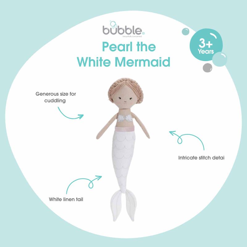 BUBBLE Plush Toy PEARL THE WHITE MERMAID-image 2