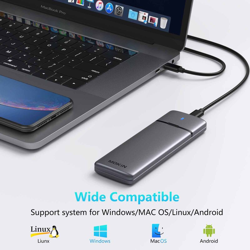MOKIN M.2 Nvme&ngff Enclosure *support Usb3.1 10gbps MK-SKUD0501-image 8