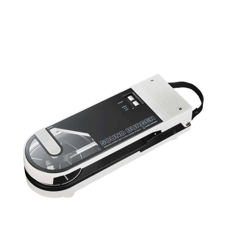 AUDIO TECH Portable Bluetooth Turntable (white) AT-SB727 WH-image 2