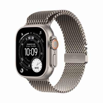 APPLE Watch Ultra 3 Gps + Cellular 49mm Natural Titanium Case With Natural Titanium Milanese Loop - Medium MEWY4X/A