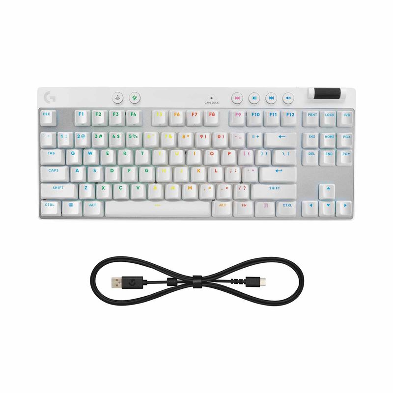 LOGITECH G Pro X Tkl Rapid Keyboard Analog Switches - White 920-013243-image 7