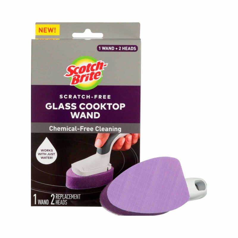 3M SCOTCHB Glass Cooktop Cleaner Wand 1wand With 2 Heads 950-CT-W-image 1