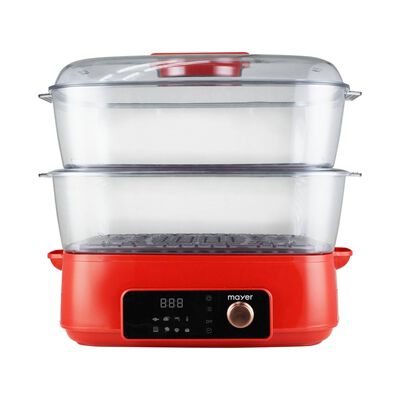 MAYER Digital Food Steamer - 28l - Red MMFS280D
