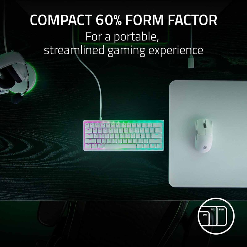 RAZER Huntsman V3 Pro Mini - 60% Analog Optical Esports Keyboard - White Edition RZ03-04991700-R3M1-image 7