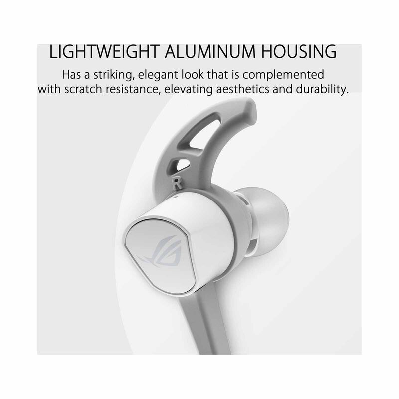 ASUS White In-ear Gaming Headphones 3.5mm Connector ROG CETRA II CORE MOONLIGHT-image 3
