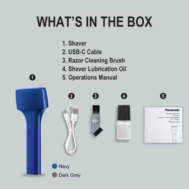PANASONIC 2-blade Air Design,high-speed Linear Motor Shaver - Navy ES-TM2A-A451-image 7