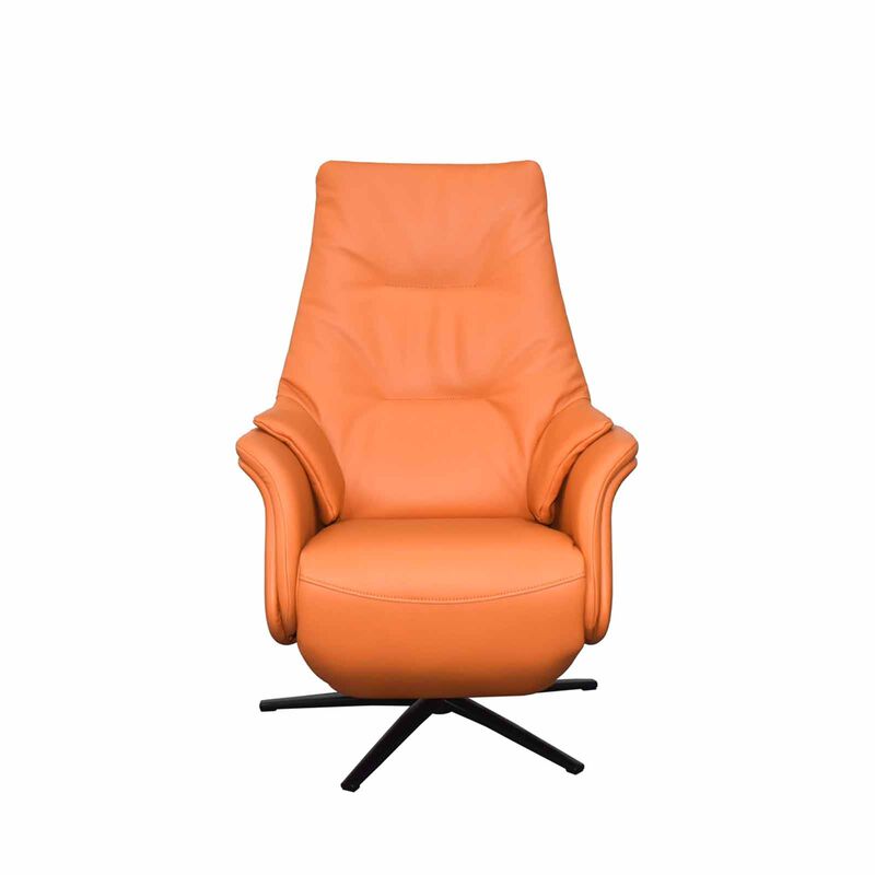 Power Recliner (fl) Orange Full Leather TAMSIN-image 1
