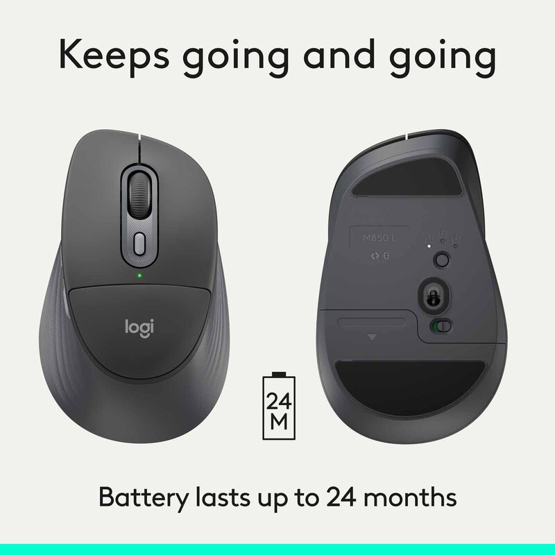 LOGITECH Logi Signature Comfort Plus M850 L Mouse Graphite 910-007733-image 13