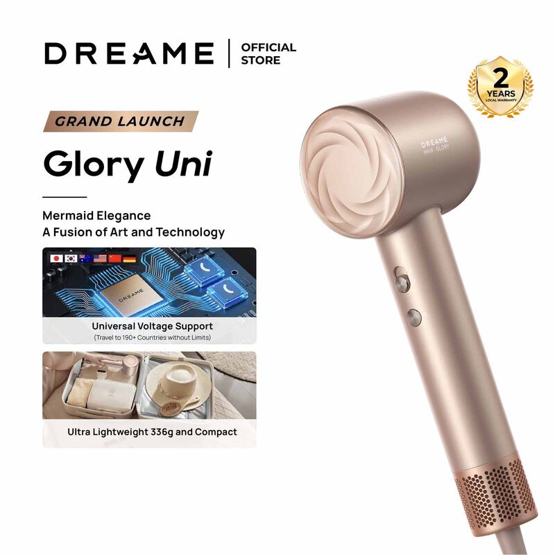 DREAME Glory Uni High-speed Hair Dryer (1400w) - Grey DM-GLRUNI-BK-image 2