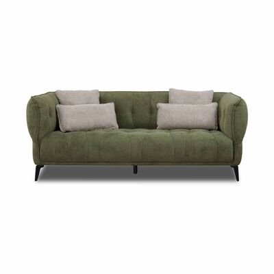 MUZE 3 Seater (fab) Cat A Green Fabric Sofa MILA