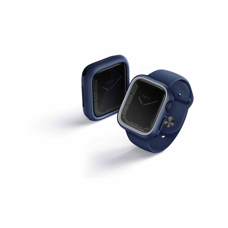 UNIQ Moduo Apple Watch Case With Interchangeable Pc Bezel 45/44mm - Marine (blue/grey) UNIQ-45MM-MDBLUGRY-image 3