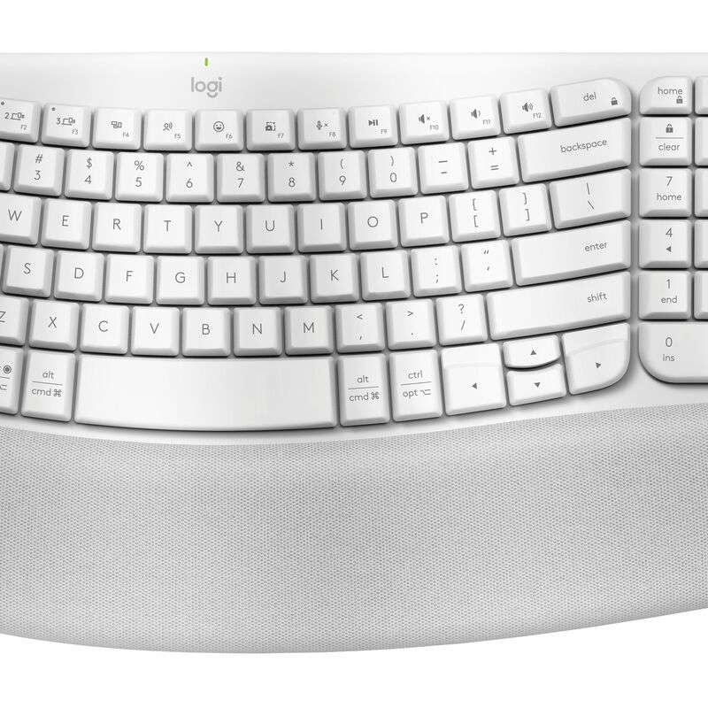 LOGITECH Wave Keys Ergonomic Wireless Kb Offwhite 920-012282-image 1