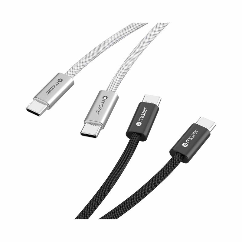 MAZER Infinitelink Flex2 2pcs/pack 240w 1m Usb-c Cable Combo-blackwhite M-FLEX2-COMBO1-BW-image 4