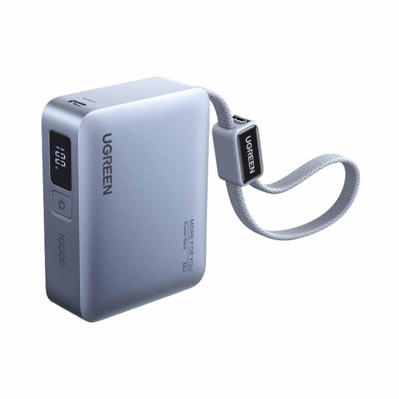 UGREEN 10000mah 33w Pd Fast Charging Power Bank With Built-in Cable 75173B-image 2